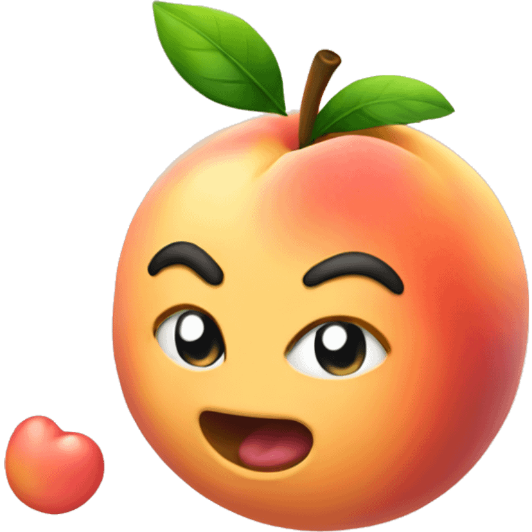 Peach blowing kiss emoji