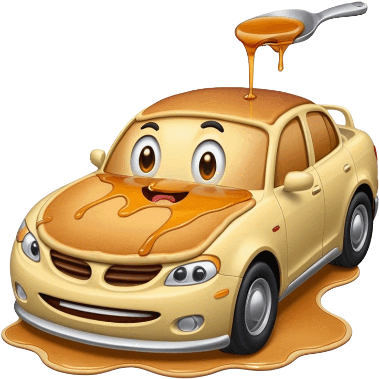 Pancake eating a car emoji