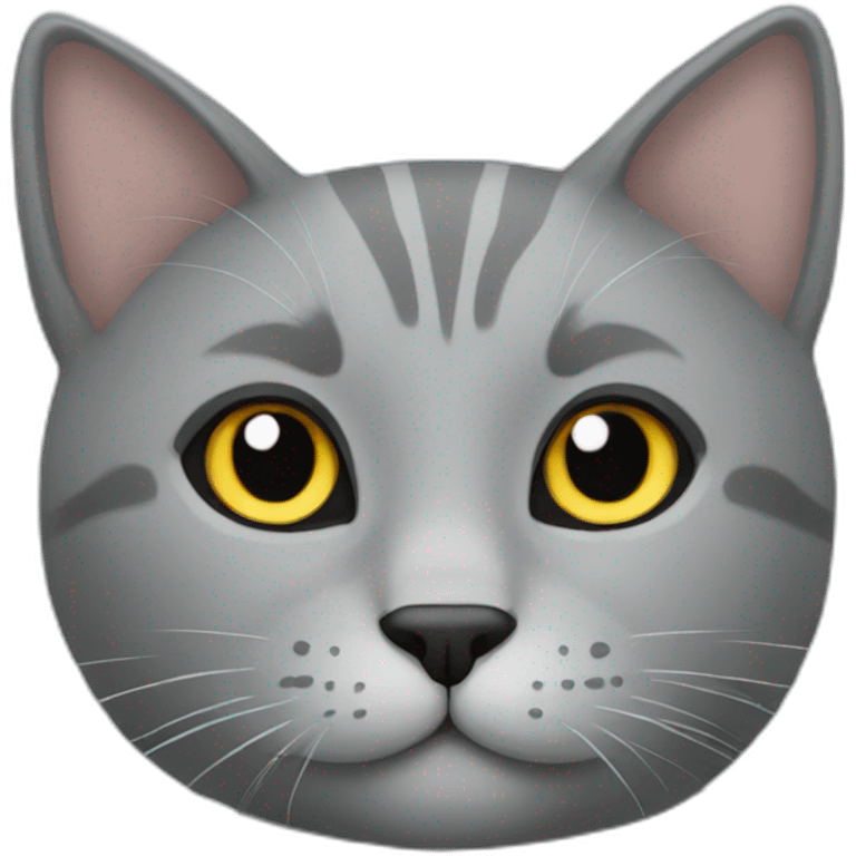 Grey cat on bed emoji