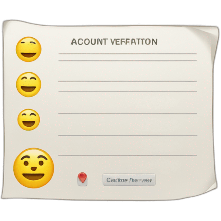 Account verification sign emoji