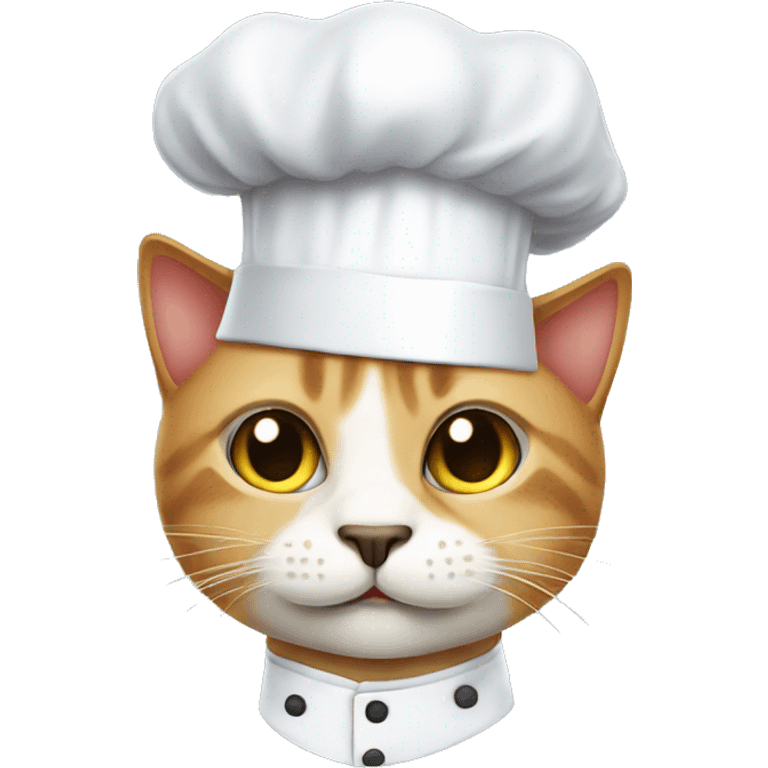 chef cat with a mostache emoji