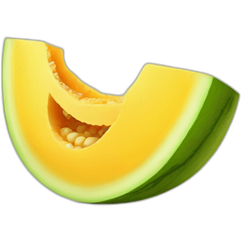 Yellow melon with slice emoji