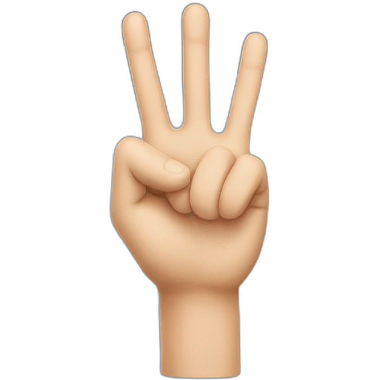 hand with 2 finger  up emoji