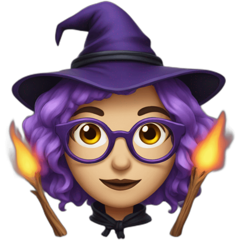 Witch with glasses emoji