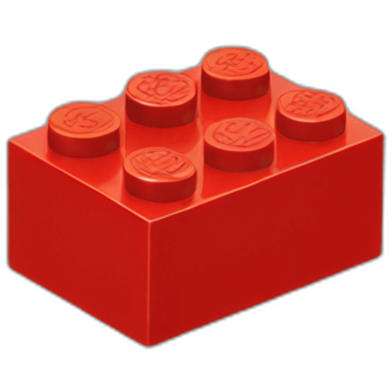 Red LEGO brick emoji