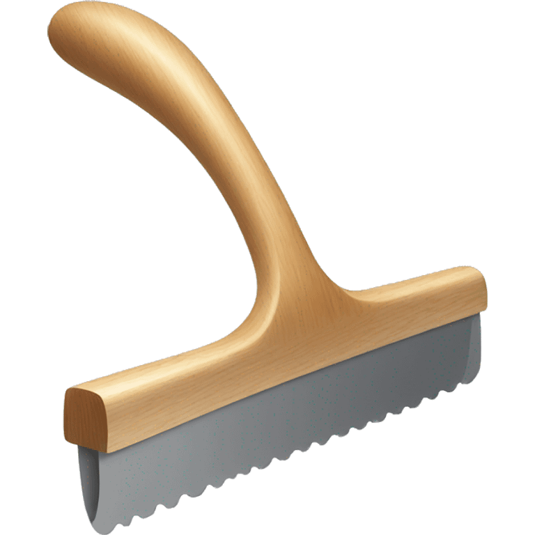 squeegee with long wooden handle emoji