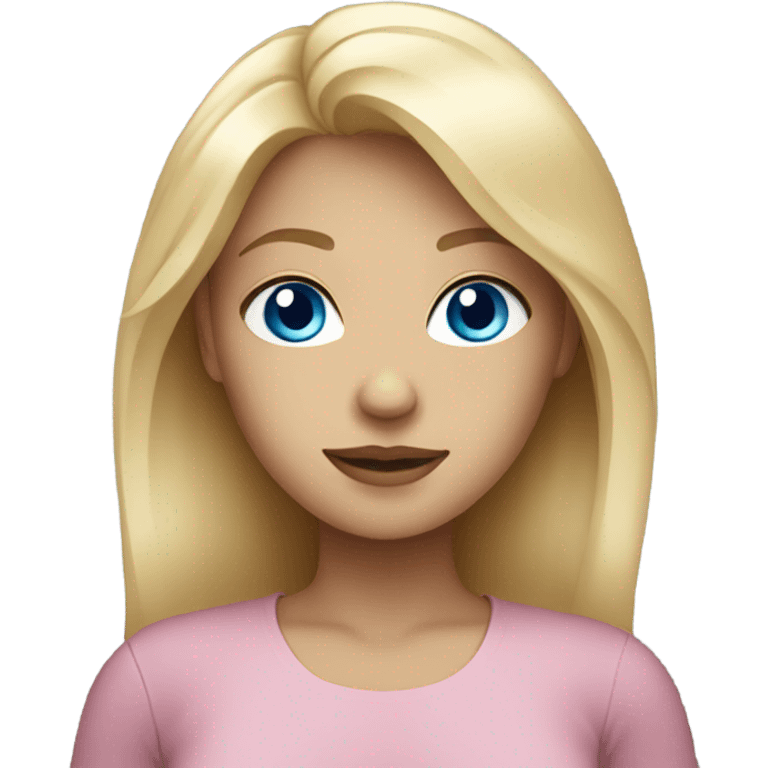 Blond hair blue eyes woman  emoji