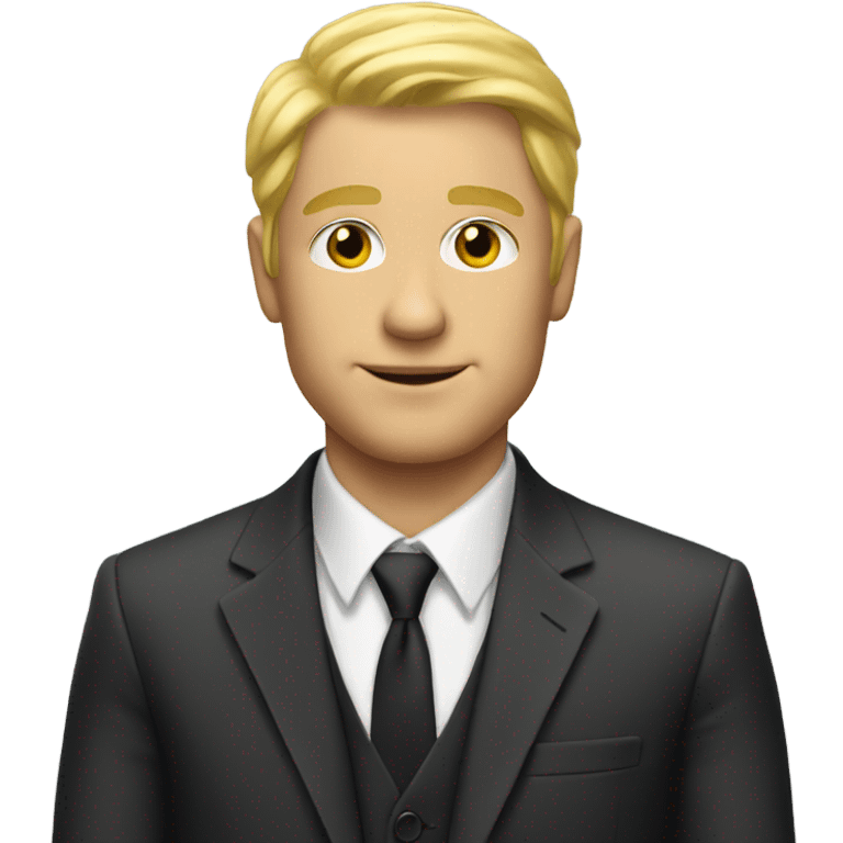 blonde man in suit emoji