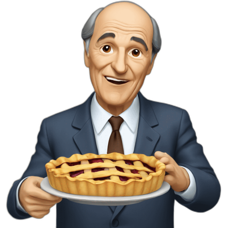 François mitterand eating a pie emoji