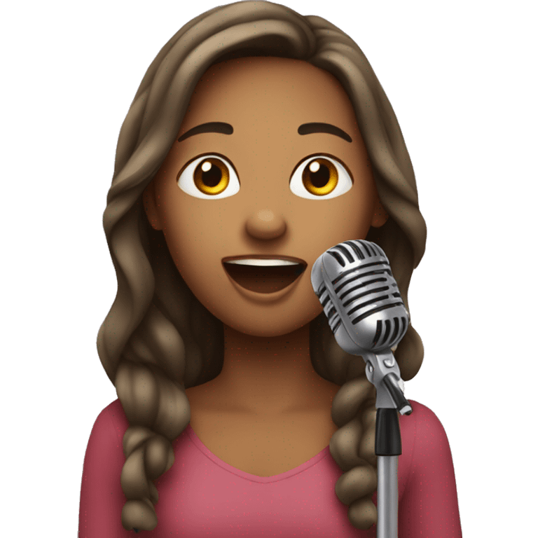 Girl singing emoji