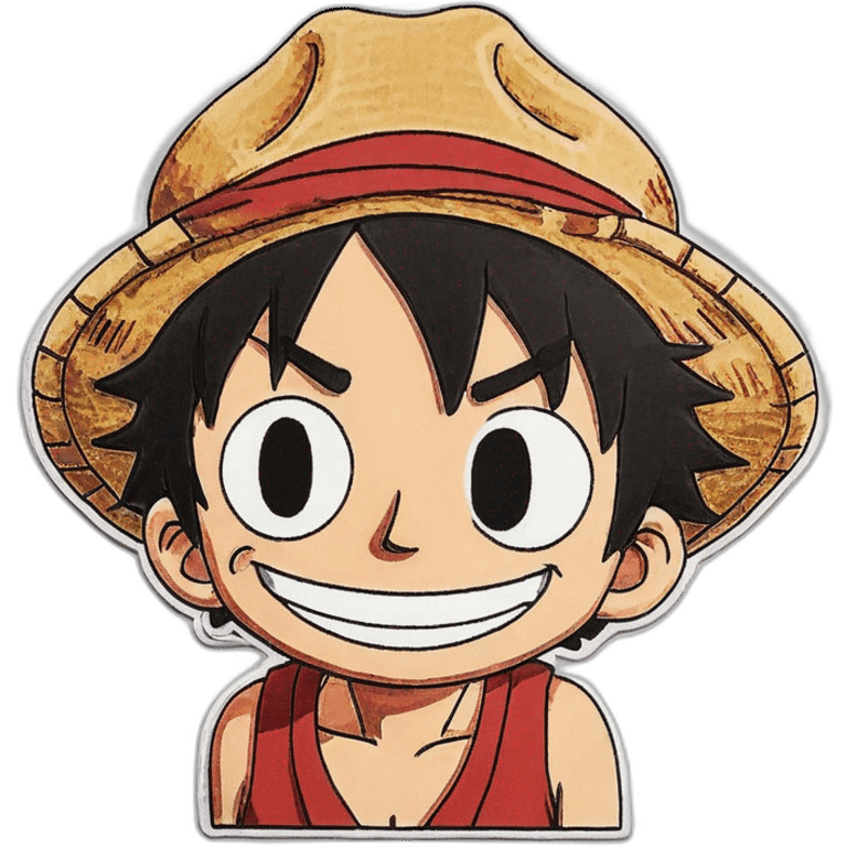 Luffy from one piece is sorry emoji