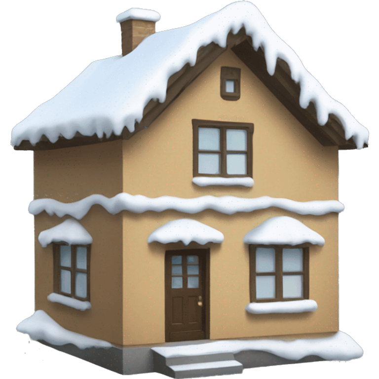 a house with snow on it  emoji