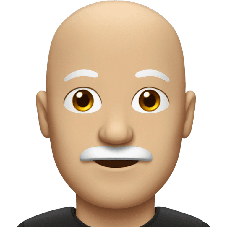 Bald man with red mustache  emoji