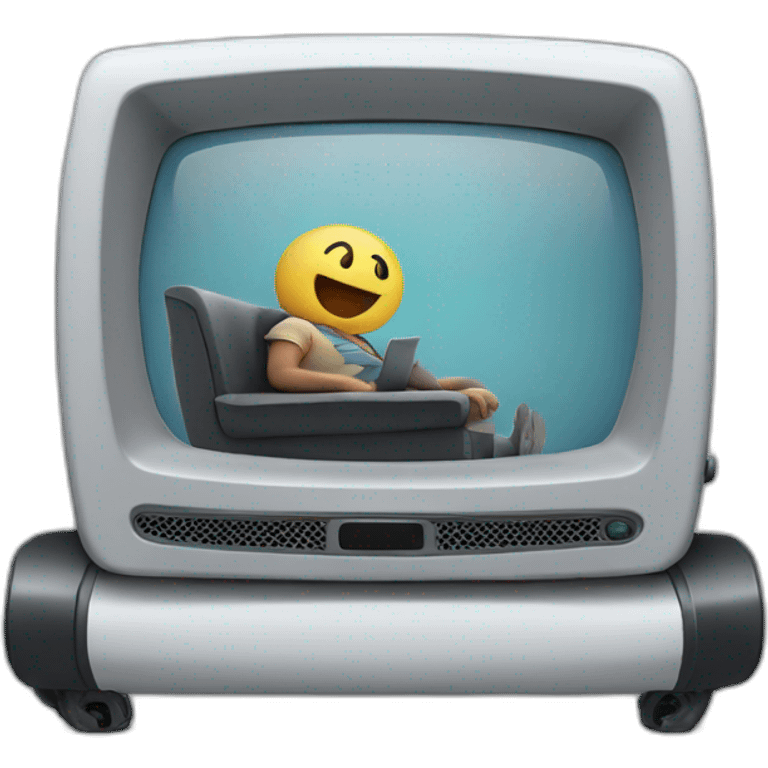 trampoline tractor watching TV emoji