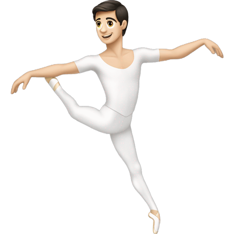 ballet dancing male caucasian dark hair emoji