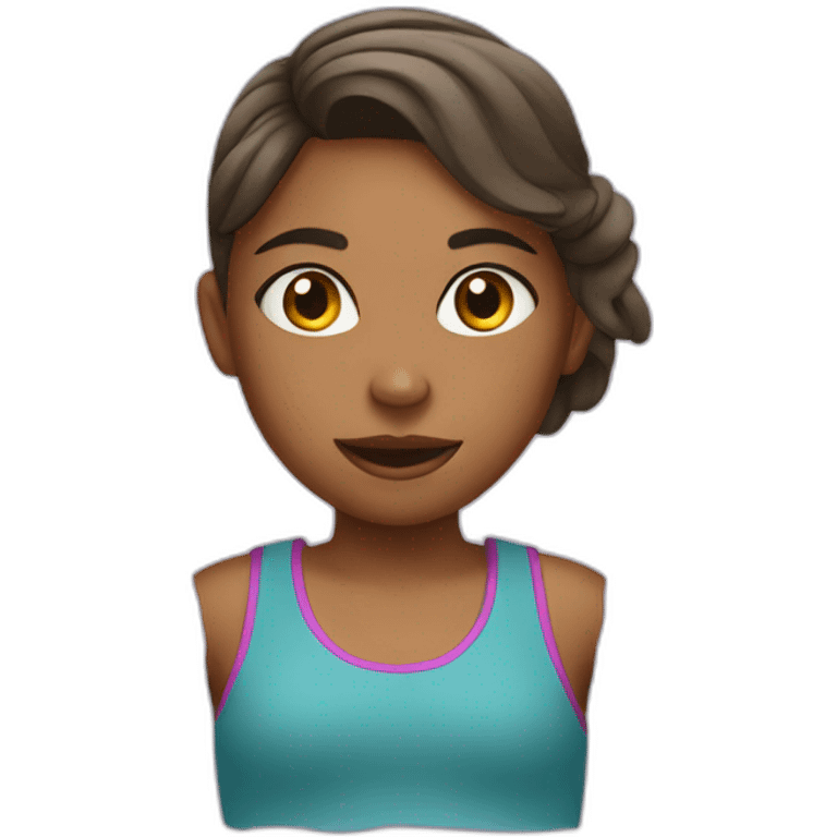 Girl in gym emoji