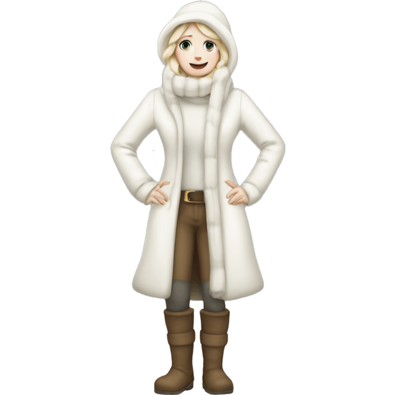 pale skin Snowwoman full body emoji