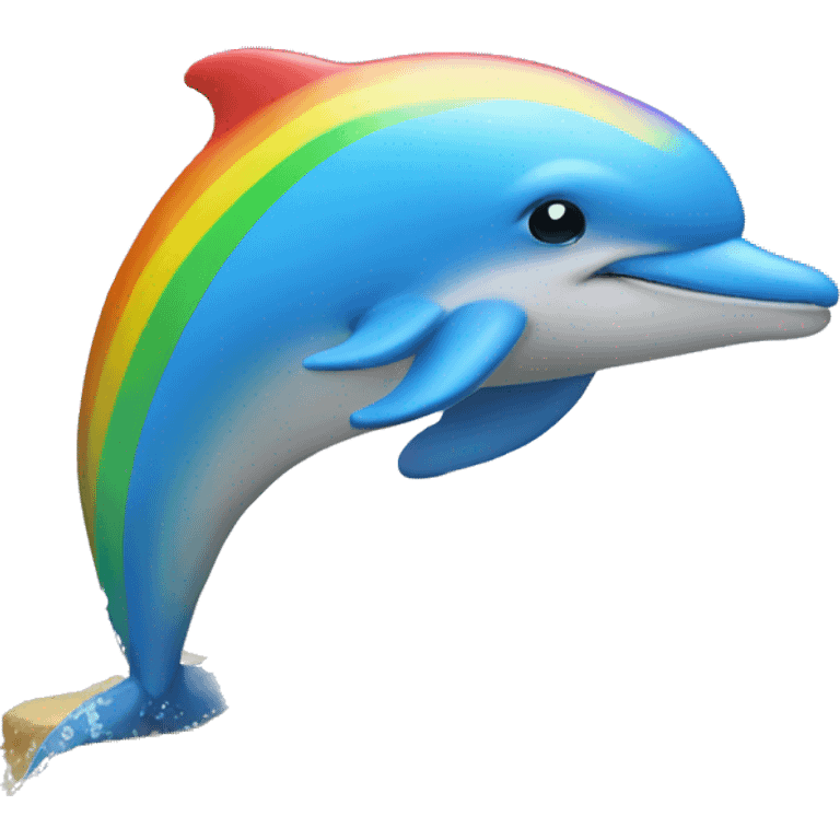 rainbow dolphin pool emoji