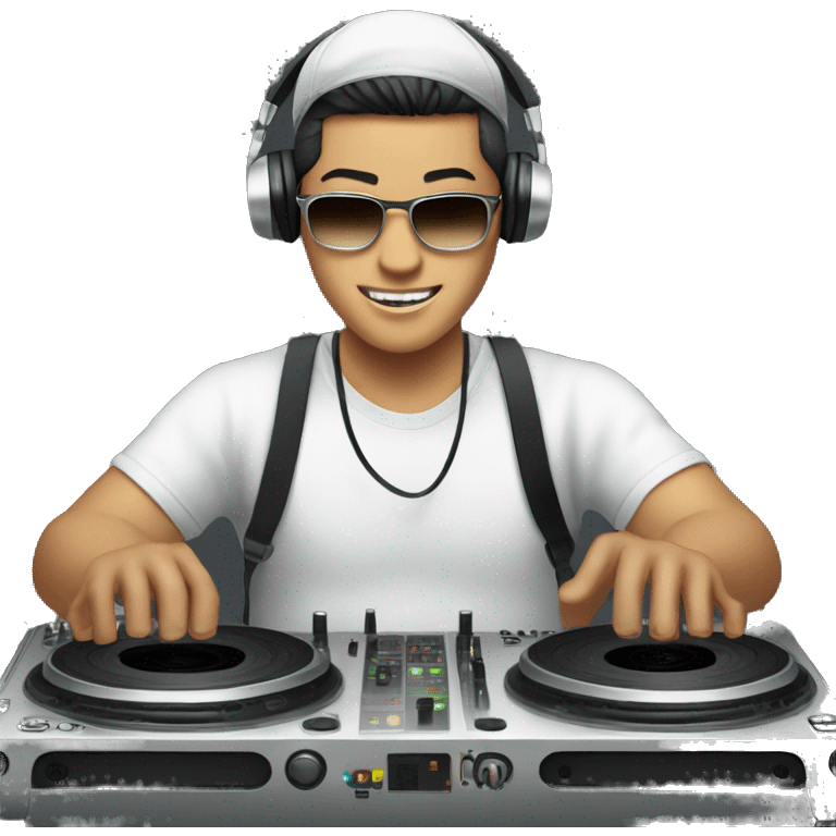 asain guy djing with soju emoji