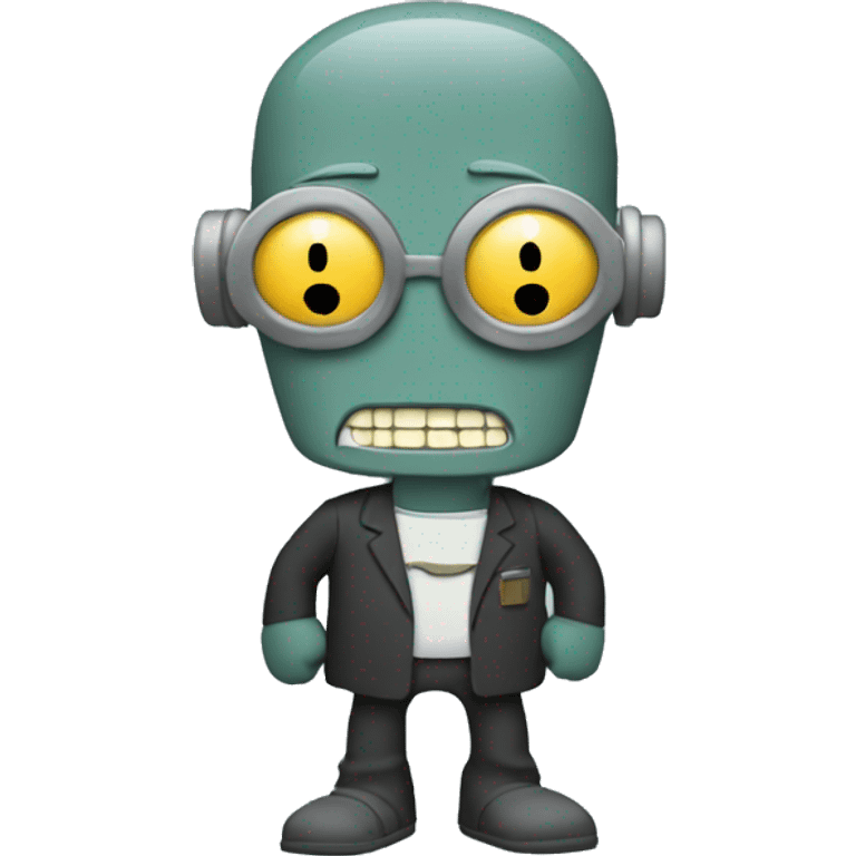 Bender from futurama, as a start-up manager emoji