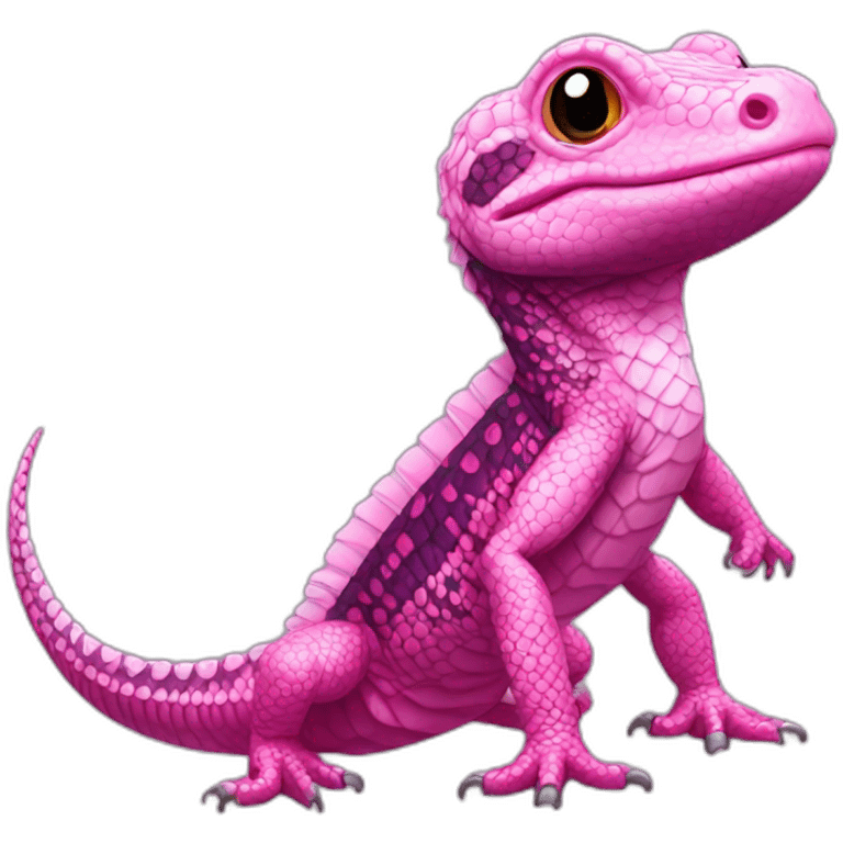 pink tegu lizard emoji