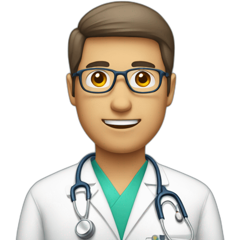 médico de óculos emoji