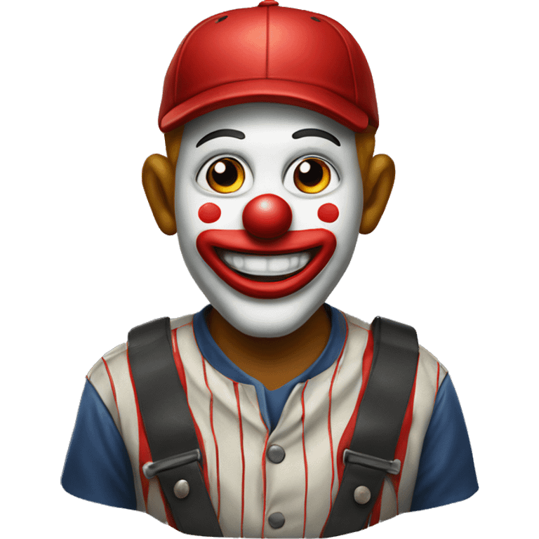  clown wearing plain red baseball cap emoji