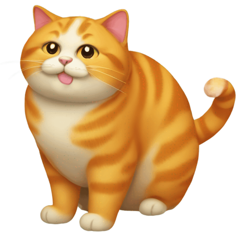 Fat orange cat emoji