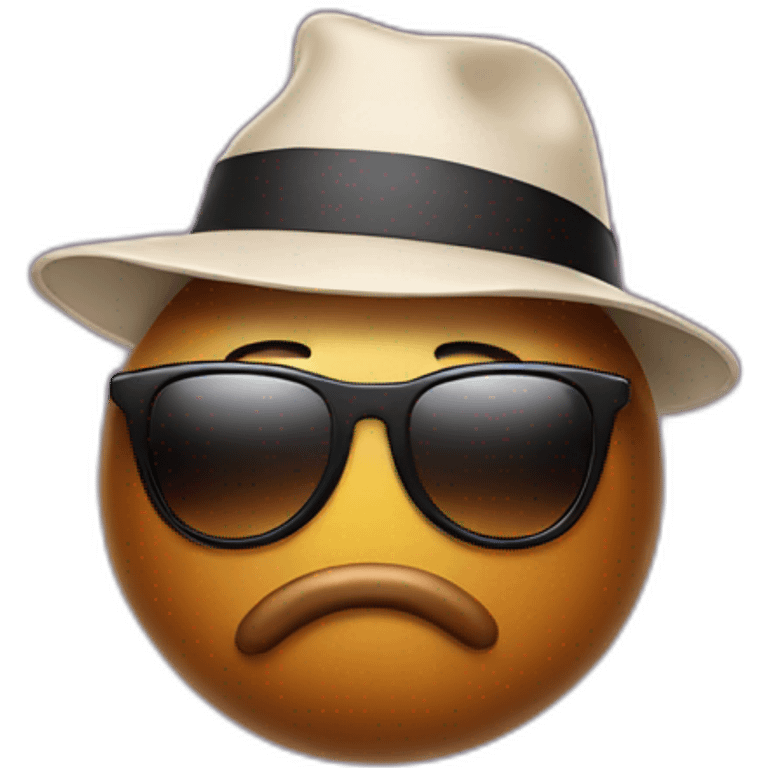 Poop emoji with a hat and sunglasses emoji