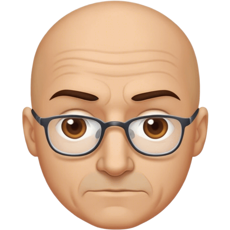 Make an almost bald (dark brown hair), mean, 50 years ago old chemistry teacher  emoji