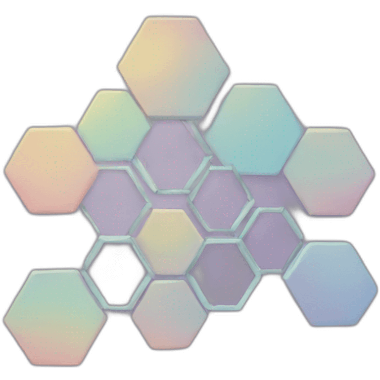 hexagon, scheme, drawing emoji