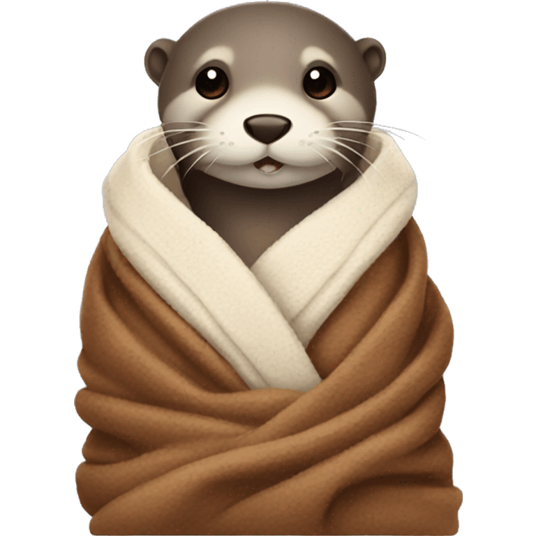 otter cozy in blanket emoji