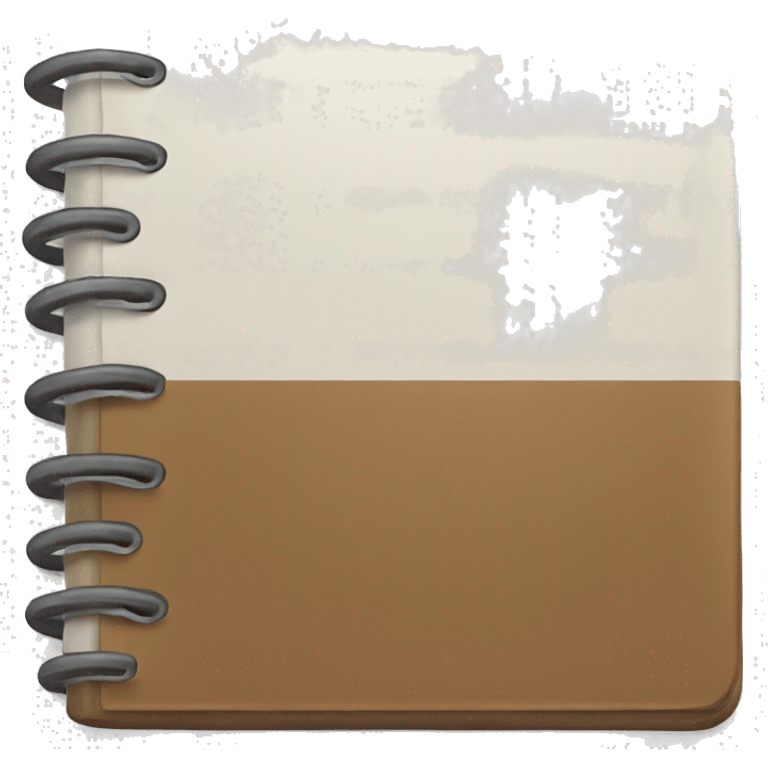 white and brown diary  emoji