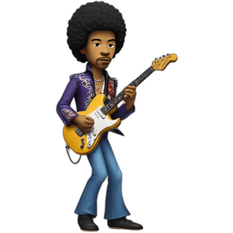 jimi hendrix playing guitar emoji