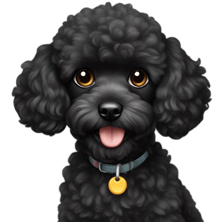 Black toy poodle emoji