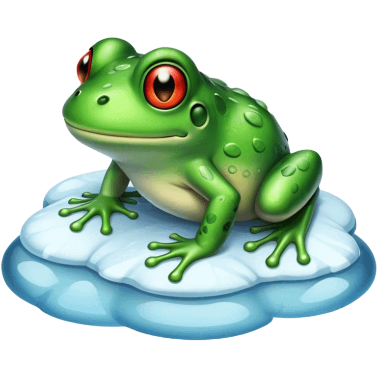 cold frog emoji