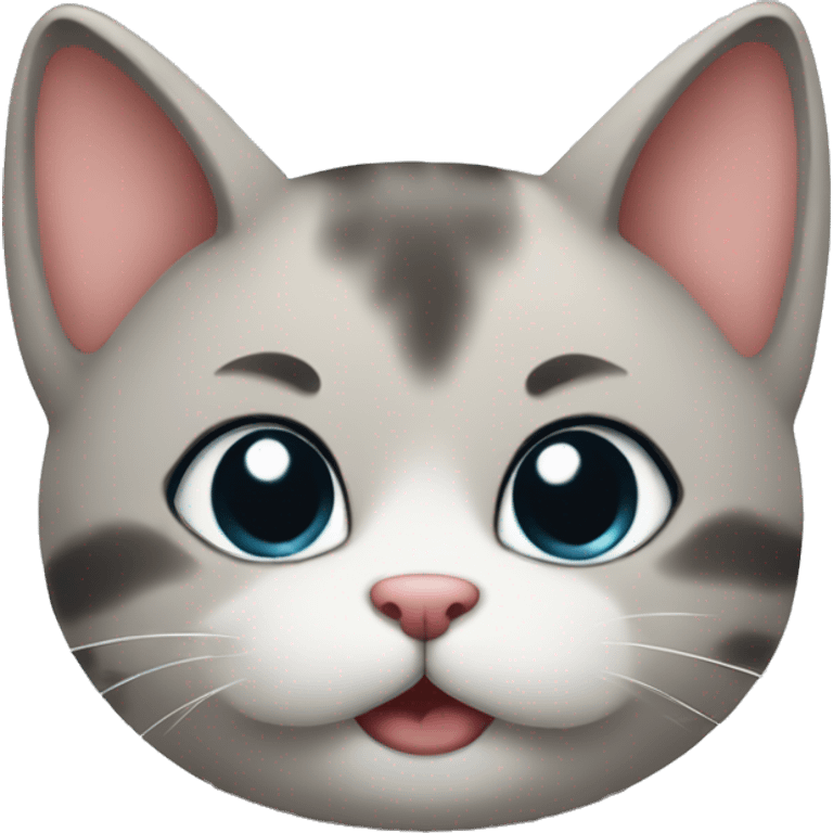 A cute cat saying I love you emoji