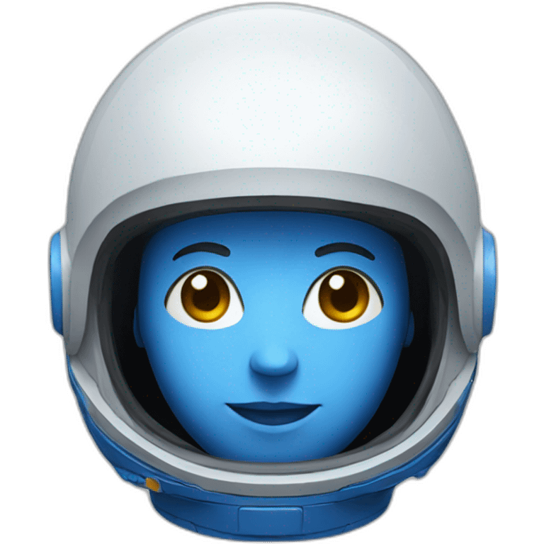 Astronaut head with blue helmet emoji