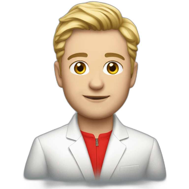 Charles lecler in a ferrari suit emoji