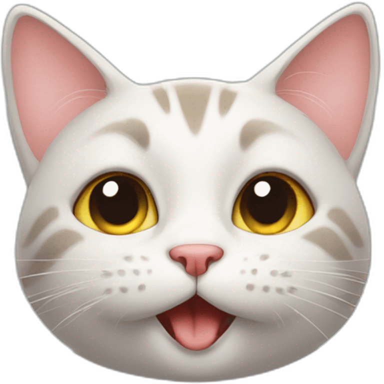 Cute cat blowing kiss emoji