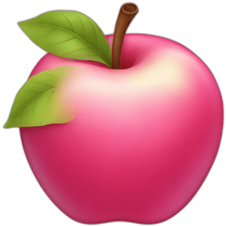 Pink apple emoji