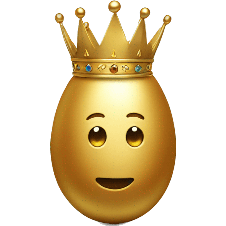 golden egg with crown emoji