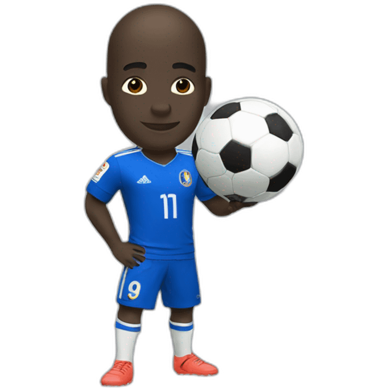 Kanté avec un ballon de foot emoji