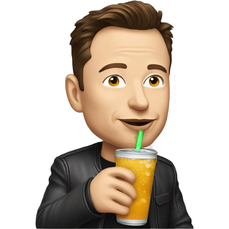 Elon musk drinking soda emoji