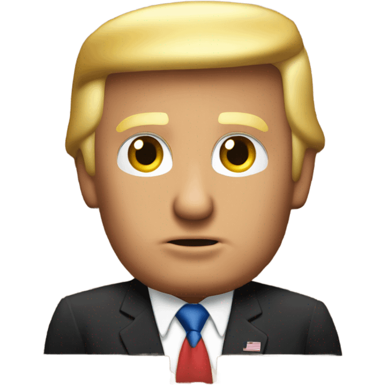 Donald trump on brick wall emoji