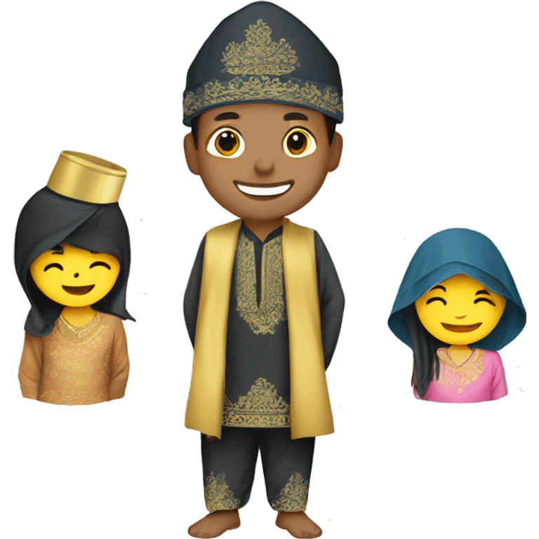 Malaysian, Songkok, Raya Clothes, Crescent On The Middle Of The Songkok emoji