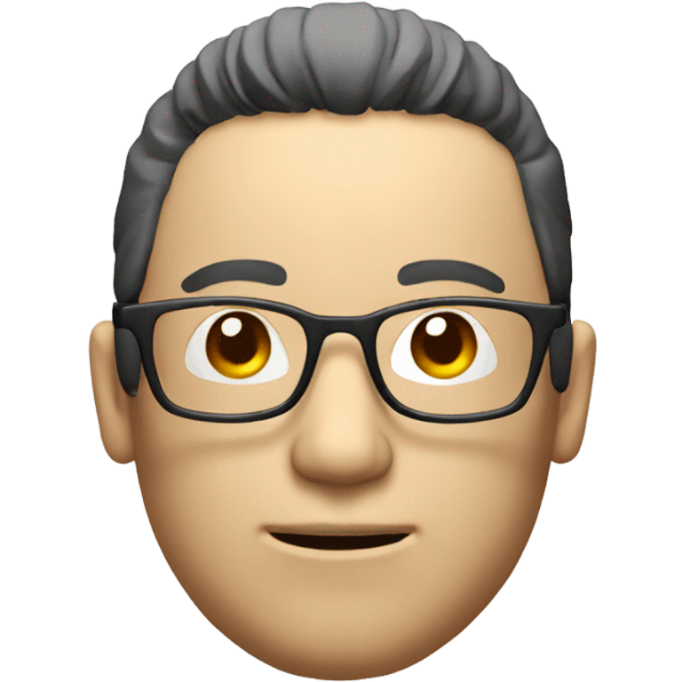 3d japanese man face with glasses emoji