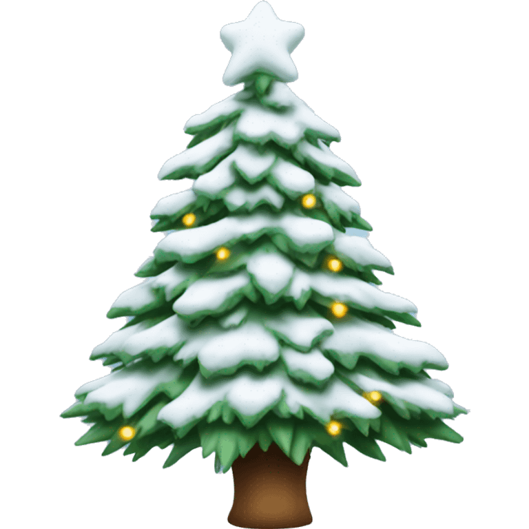 snowy christmas tree emoji