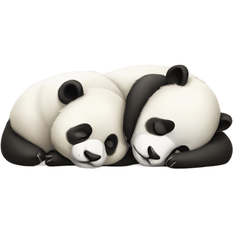 Two pandas sleeping  emoji