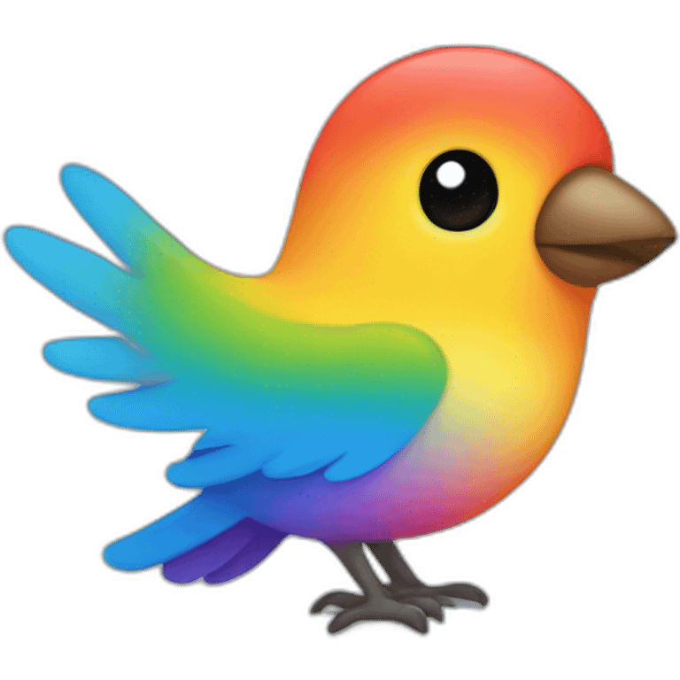 rainbow twitter bird emoji